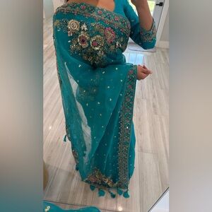 NEW Muslin Saree with Heavy Work